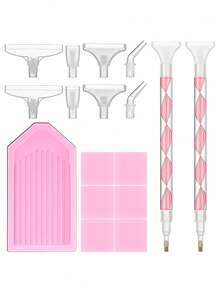 Handmade 5D Diamond Brush Set (Including Clay And Multi-Tip Pen Tip) - Suitable For Hobbyists, Nail Art Embellishment Tools - A - View 7