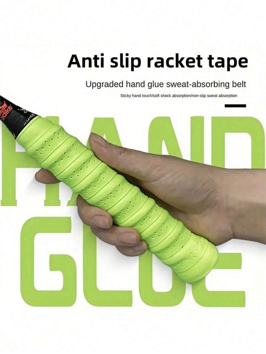 Premium Non-Slip Badminton And Tennis Racket Grip Tape, High Traction Moisture-Wicking Comfortable Handle Wrap, Perforated Breathable Anti-Slip Tape, Sweat-Absorbing, Tennis/Squash Racket Handle Grip, Durable Replacement Tennis Racket Inner Grip, Badminton/Squash Racket Handle - Multicolor - View 1