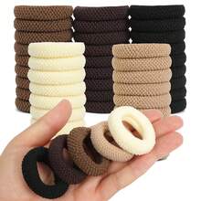 10pcs Mixed Color Multifunctional Thick High Elasticity Elegant Minimalist Durable Non-Damaging Hair Ties (Random Color) - Multicolor - View 5