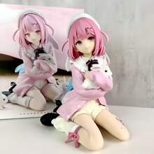 1pc/Cute Girl Pink Home Wear Anime Figure, Perfect Gift For Anime Fans - Suitable For Anime Photography Background - Cute Pose, Exquisite Outfit And Vivid Expression - Handmade Anime Style Doll - Multicolor - View 2