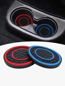 2pcs Universal Car Cup Holder Pads - 2.75 Inch PVC Silicone Double Honeycomb Center Console Cup Holder, Anti-Slip, Shock-Absorbing, Dust-Proof, Soft, Easy To Clean - Fits Most Car Models - Keep Your Car Interior Clean And Protected - A - View 16