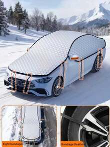 1pc All-Weather Heavy Duty Car Cover - Fits Multiple Car Models (Suitable For Most SUVs And Trucks) - Snow, Hail, Rain And Dust Proof; Winter Car Cover; Windproof Outdoor Car Cover; Men's Gift; Car Accessories; Snow Cover; Windshield Cover; Travel Essential; Graduation Gift - Multicolor - View 2