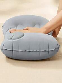 1 Set Bantal Pinggang Tiup + Matras Piknik Luar Ruangan, Kombinasi Serbaguna untuk Berkemah, Bepergian, dan Beristirahat Sambil Duduk Lama - MultiWarna - View 11