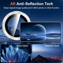 فيلم حماية عدسة بنمط CD Eye، متوافق مع Galaxy S26/S26 Plus/S26 Ultra/S25 FE/25 Edge/A07/A17/A26/A36/A56/A57/A37، فيلم حماية عدسة الكاميرا، ملصق حماية العدسة، وسادة حماية العدسة، حماية كاملة عالية الدقة، زجاج مقسى مقاوم للخدش ومقاوم للتآكل، لاصق خالي من الفقاعات، صور واضحة، ديكور عصري، سهل التركيب، متين، أنيق وجميل، مقاوم للماء، مقاوم للسقوط، مقاوم للخدش - فضي - مشاهدة 8