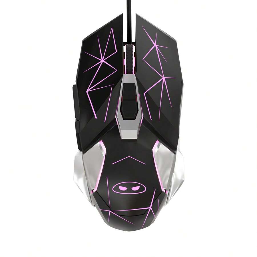 MageGee 1pc G10 Wired Gaming Mouse, 7-Color Breathing Backlight Gaming Mouse, 6-Level Adjustable DPI (Up To 3200 DPI), Ergonomic Optical Computer Mouse With 7 Buttons, Suitable For Windows PC Gamers - Black