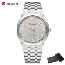 Jam Tangan Pria CURREN Fashion Quartz Tahan Air dengan Jarum Bercahaya dan Tali Stainless Steel - MultiWarna - View 14