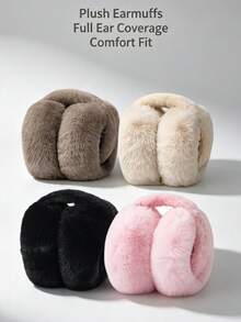 2/1pc Children's Winter Windproof Warm Ear Muffs, Teenager Ear Covers, Winter Plush Ear Bags, Unisex Boys & Girls, Anti-Freeze Foldable Ear Muffs, Outdoor, Skiing, Hiking Cold Protection Warm Ear Muffs - Multicolor - View 5