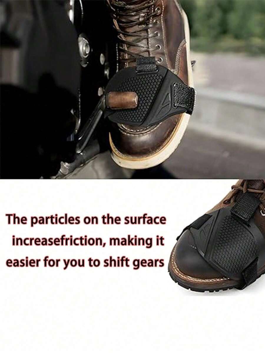 1/2/3/4pcs Motorcycle Gear Shift Pad Boot Covers, Black Motorcycle Shoe Covers, PVC Material, Protective Pad, Unisex, Outdoor Activities, Summer - Multicolor - View 1