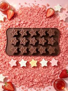 15-Cavity Star-Shaped Silicone Baking Mold, Easy Release, Heat-Resistant, Suitable For Home Baking, Party Desserts, DIY Crafts, Candy Making, Scented Candle Making, Chocolate Mold, Jelly Mold, Ice Cube Tray, Pudding Mold - Multicolor - View 3