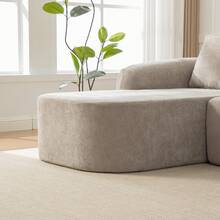 Modulares Kompressionssofa Aus Chenille-Stoff, Gefüllt Mit 30D Hochelastischem Schaumstoff. Leicht Zu Bewegen Und Mit Rutschfestem , Ideal Für Wohnzimmer Und Andere Räume.Gray - Grey - View 4