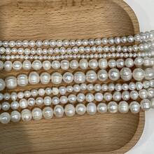 1String Natural Freshwater A Pearl Beads Near Round Potato Shape Isolation Loose Beaded For Jewelry Making DIY Charm Bracelet Necklace Accessories - White - View 10