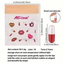 18pcs Mini Capsule Matte Lipstick Set, Long-lasting & Highly Pigmented - Red - View 6