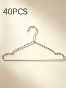 10/20/40pcs 304 Stainless Steel Hangers, Simple Solid Color, Suitable For Home Use - Default - View 8