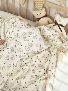 4-Layer Gauze Blanket, Newborn Swaddle Blanket, Comfortable And Breathable, Oversized Blanket 110*130cm - Multicolor - View 5