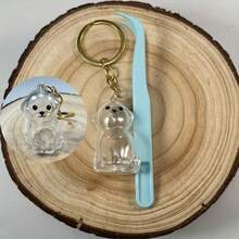 2pcs Cute Cat Hair Storage Keychain, Transparent Cat-Shaped Pet Fur Keepsake Capsule, Pet Hair Memorial Pendant For Cats & Dogs, Bag Charm & Gift For Pet Lovers - Multicolor - View 14