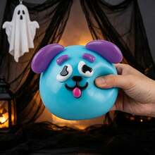 1pc Funny Dog Head Squishy Toy, Soft Rubber Squeeze Stress Relief Toy, Soft Slow Rebound Stress Relief, Anxiety Relief, Fingertip Toy, Stress Relief Toy, Easter Gift, Halloween Gift, Christmas Gift, Party Gift, Squishy, Squishy Toys, Squishy Stress Toy, Dumpling Squishy - Multicolor - View 4