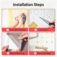 20pcs Ceiling Wall Stickers, 13.78" X 13.78", Glossy Water-Resistant Self-Adhesive, Convenient Home Decor, Suitable For Ceiling, Kitchen, Bathroom And Living Room Hallway, Peel And Stick Decorative Wallpaper - A - View 4