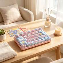 Mood Station 26 Keyboard Stress Relief Mechanical Keyboard Keycap Keychain Toy Bag Pendant Gift - Multicolor - View 2