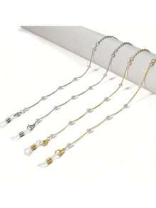 1pc Pearl Chain Style Glasses Chain Mask Hanging Chain Mask Loss Prevention Hanging Rope Necklace Hanging Neck Chain - Regular Style - View 1