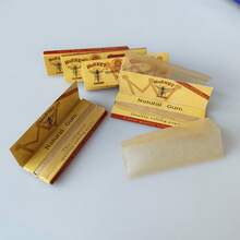 5 Packs, 78MM Length Brown Translucent Rolling Papers, Smoking Accessories Hand-Rolled Papers, Portable Small Booklet Packaging, 50 Sheets/Pack, Holiday Gift! Valentine's Day Gift! - View 2
