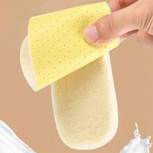1雙冬季保暖加厚內裡超柔軟乳膠鞋墊，適用冬季鞋款與運動鞋，軟底 - 米色 - 查看 3
