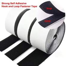 1/3/5Meter Hook And Loop Strips Self Adhesive Fastener Tape Adhesive Nylon Sticky Back Fastener Roll For DIY Home Office 20mm - Black and White - View 11