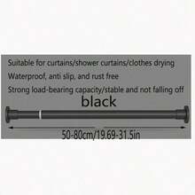 Adjustable Closet Hanging Rod, Heavy Duty Coated Closet Extension Bar, Space-Saving Double Layer Closet Hanging Rod, Closet Storage Bar, Rust-Proof Anti-Drop Spring Tension Rod, Non-Slip Spring Curtain Rod, Adjustable Tension Rod Without Drilling - Multicolor - View 12