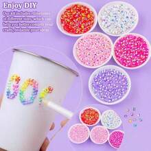1 Set 40 Colors Resin Flat Round Rhinestone Decorative Accessories With Tweezers And Dotting Pen, Suitable For Clothing, Shoes, Phone Case DIY Handmade Decoration - 3mm - View 8