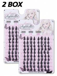 Bulu Mata Palsu Berbentuk Duri Setan Gaya Manga, Bulu Mata Berbentuk Duri Tajam Gaya Anime, Ekstensi Bulu Mata DIY Segmen Gaya Gothic Keren untuk Cosplay, Bulu Mata Palsu Berduri yang Berlebihan, Termasuk Alat Pemasangan Bulu Mata - C - View 8