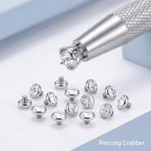 AVYRING 12-18 buah 14G 2.5mm/4mm Perhiasan Tindik Kulit, Termasuk Alat Penjepit Bola Tindik, Ujung Jangkar Tindik Mikro Zirkonia Kubik, Cocok Untuk Wanita - MultiWarna - View 3