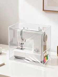 1pc. Durable Sewing Machine Cover, Transparent Sewing Machine Dust Cover, Protective Cover, PVC Material Transparent Sewing Machine Protector, Sewing Storage - Full Coverage - View 6