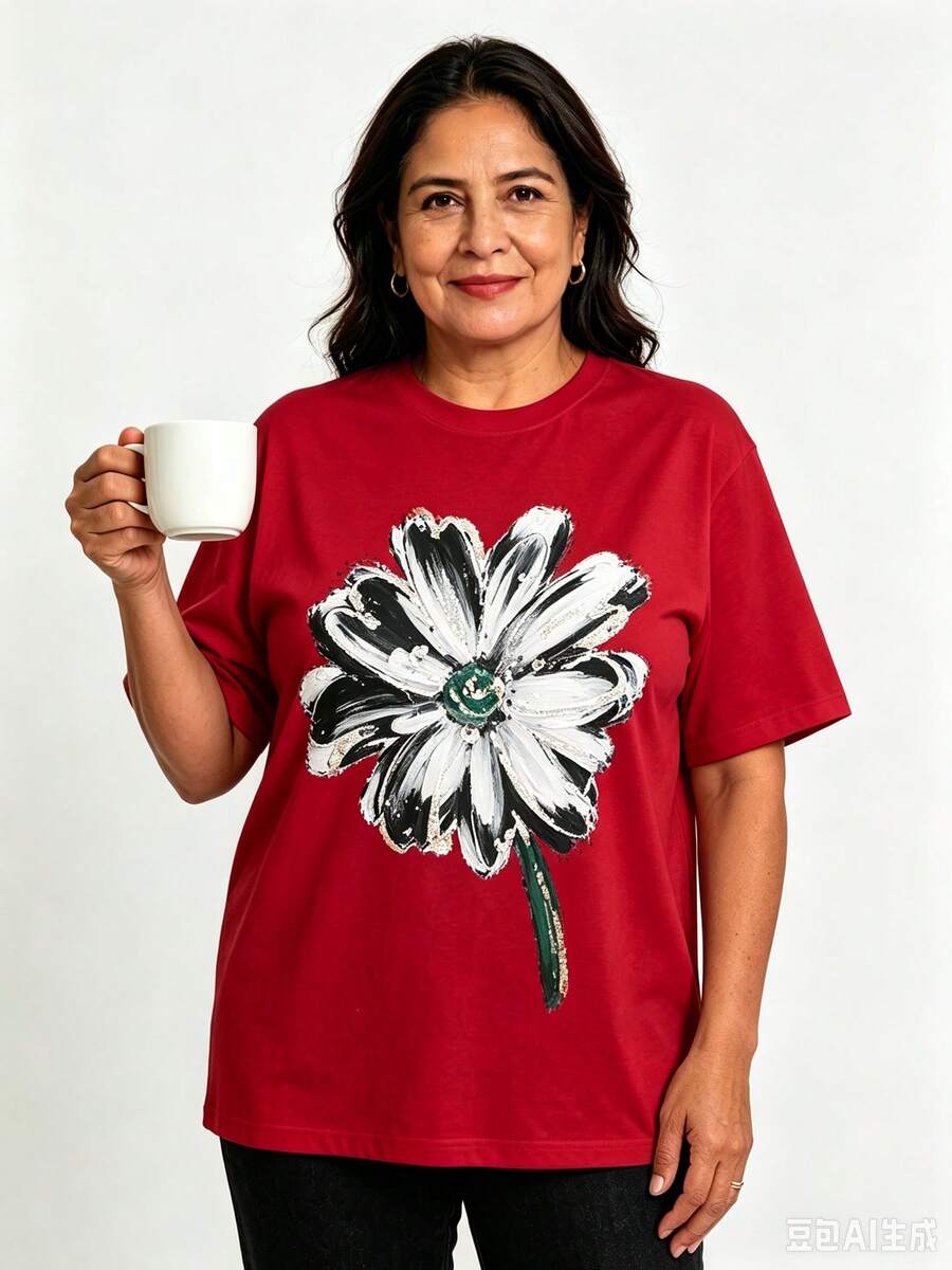 Women Senior T-Shirts & Tops - Red - View 1