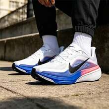 Nike Sepatu Lari Pria AIR ZOOM PEGASUS Pegasus 40 Terbaru - Putih/Biru-Oranye - View 2
