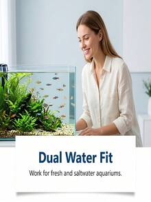 水族箱水質澄清濾棉墊，有效過濾雜質並吸附異味，雙水兼容，方便更換的濾棉墊 - 白色 - 查看 9