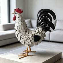 1pc Acrylic Flat Rooster Decor, Indoor And Outdoor Garden Decoration, Christmas, Halloween, Easter, Thanksgiving Holiday Animal Ornament, No Power Required - 1PC - View 6