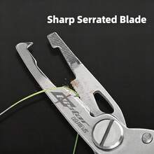 HASIDA Fishing Lure Pliers, Hook Removal Line Cutting Multifunction Lure Scissors Pliers, Stainless Steel Fishing Scissors Pliers - Blue - View 4