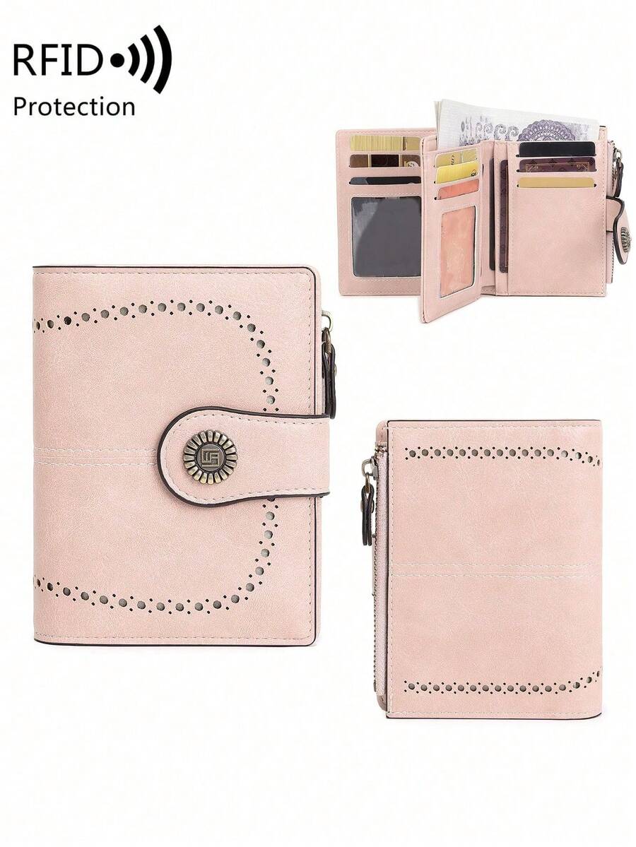 Women Wallet & Check Holder - Rose Red - View 1