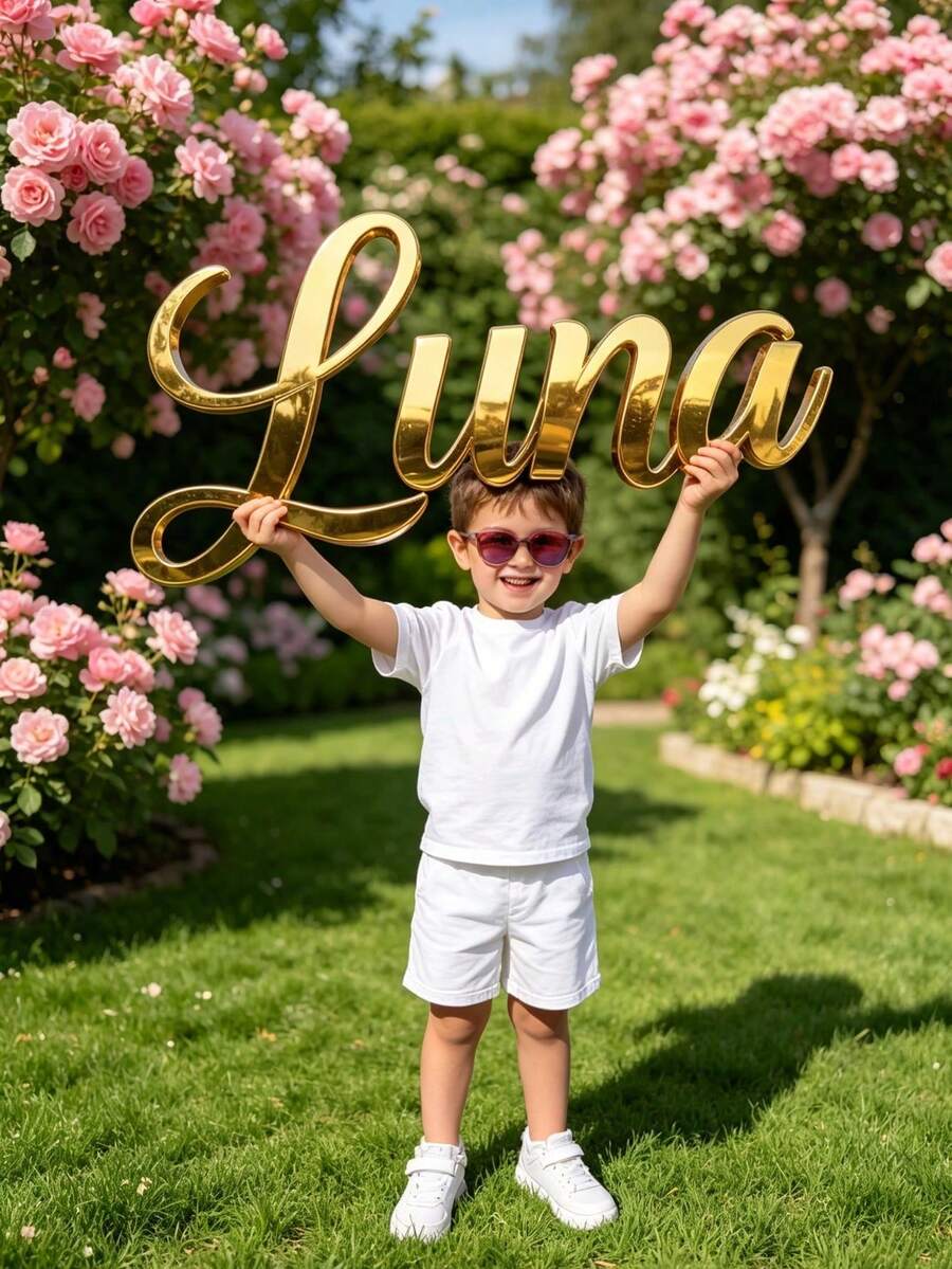 Personalized Name Letter Wall Decal, Customizable Name And Text, Extra Large Size, Custom Name Decorative Letters, Suitable For Home Nursery, Bedroom, Classroom Background And DIY Decoration - Multicolor - View 1