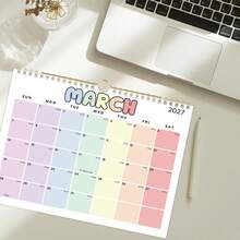 1pc 2026 January - December Wall Calendar, Creative Minimalist Cartoon Design, Simplistic Wall Hanging Calendar, 12 Monthly Planning Sections, Suitable For Home/Office, Christmas/New Year Gift - Multicolor - View 2