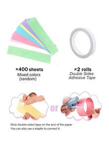 Double-Sided Paper Chain Garland, DIY Rainbow Hanging Ribbon, Party Decoration Ribbon Garland, Suitable For Birthday, Wedding, Carnival, Costume Party, Banquet And Various Theme Holiday Party Decoration And Craft Material - Multicolor - View 11
