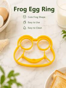 1pc Frog-Shaped Egg Ring, Pancake Mold, Breakfast Cooking Tool, Suitable For Eggs, Pancakes, Omelets, Brunch, Home Kitchen, Cute Food Shaper, Easy To Use, Easy To Clean Accessory - Multicolor - View 6