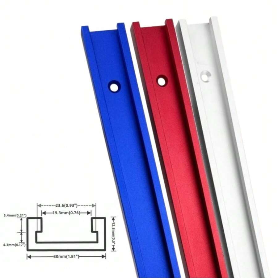 30 Type Woodworking Groove Guide Rail, Aluminum Alloy T-Shaped Guide Rail, T-Shaped Groove Oblique Joint Guide Rail Fixture, Suitable For Table Saws And Woodworking DIY Tools, Woodworking Workbench DIY Modification