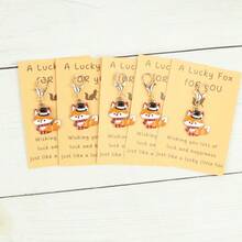 5pcs Cute Lucky Fox Keychains, Suitable For Backpacks, Phones, Coin Purses, Car Keys, Ideal Gifts For Birthdays, Festivals, Christmas, Thanksgiving - Multicolor - View 5