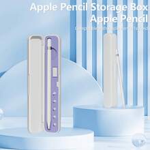 Pencil Case Compatible With Apple Pencil Pro/1st/2nd Gen/USB-C,Contain 5 Packs Compatible With Apple Pencil Tips Replacement Accessories (Purple Silicone Card Slot) - Multicolor - View 12