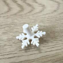 1 buah Mainan Kecil Berputar Desain Kepingan Salju Cetak 3D untuk Meredakan Stres Natal, Hiasan Meja, Alat Penyembuhan dan Anti-Stres - Putih - View 3