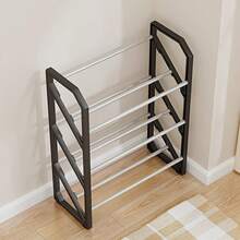 1pc No-Assembly Multi-Layer Shoe Rack, Simple Entryway Storage Shelf, Dust-Proof Organizer For Dorm, Slanted Slot Design, Space-Saving Narrow Rack For Home Entrance And Small Apartments - View 10
