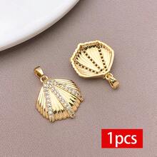1pc 18K Gold Plated Marine Life Ocean Animals Charms Cubic Zirconia Pendants Starfish Seahorse Shell Turtle For DIY Necklace Jewelry Making - Gold - View 15