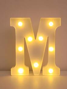 قطعة واحدة من أضواء حروف ماركي LED بحجم 21 سم لديكور المنزل، أضواء حروف ليلية LED لحفلات الزفاف وأعياد الميلاد، مصباح إشارات حروف مضيئة لديكور الفصول الدراسية والسكن الجامعي - أبيض - مشاهدة 27