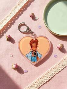 1Pc/6Pcs Heart-Stopper Heart-Shaped Acrylic Keychain, Can Be Hung On Backpack, Handbag, Car Keys; Suitable For Collection And Decoration, Perfect As Birthday Gift, Holiday Gift For Original Book Fans And Web Series Enthusiasts - Multicolor - View 10