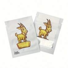 100PCS Holographic Resealable Mylar Bags, Smell Proof Ziplock Packaging Pouches With Graphic Print For Small Items - View 7